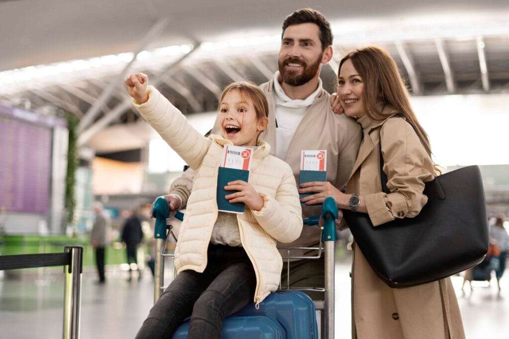 UAE Visa Services 5 medium shot happy family airport 1